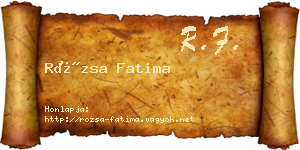 Rózsa Fatima névjegykártya
